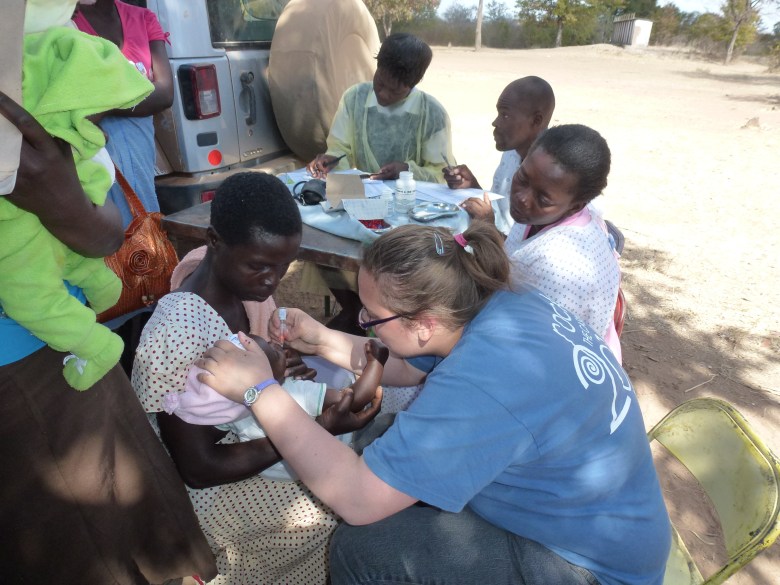 Giving Polio Drops, Zimbabwe